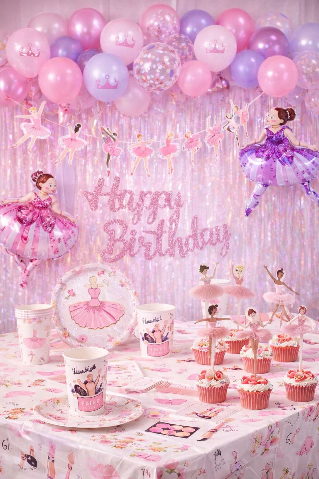 Ballet Birthday Party Decoration Kit – Pink Princess Theme