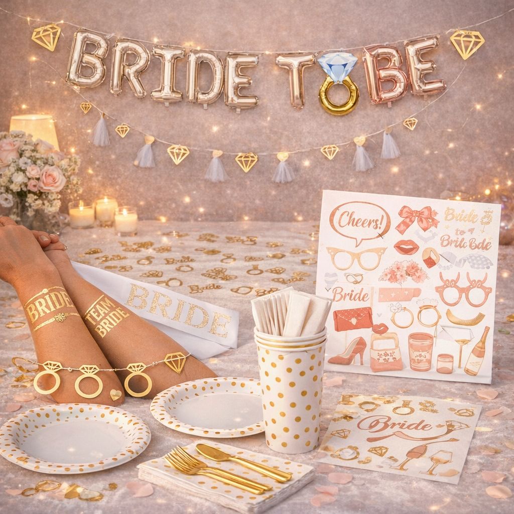Bride To Be Party Kit – Bachelorette Decorations & Accessories Set