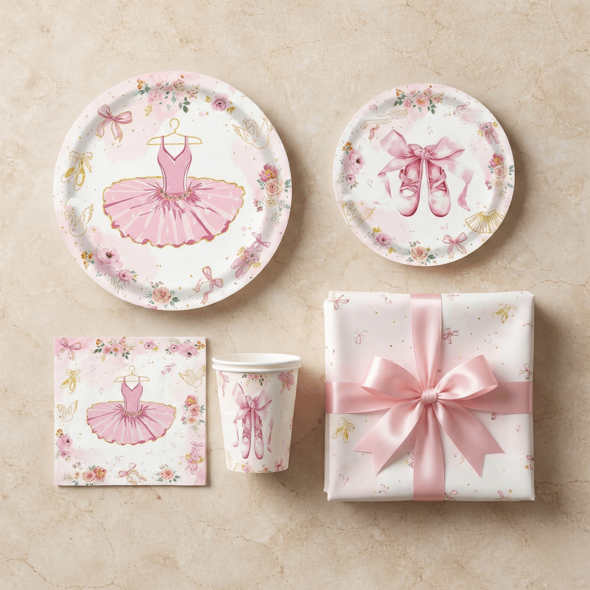 Ballerina Themed Tableware Set