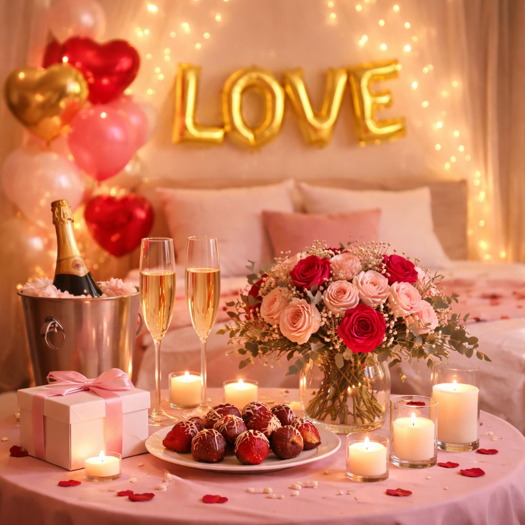 Romantic Room Decor Kits & Anniversary Setups
