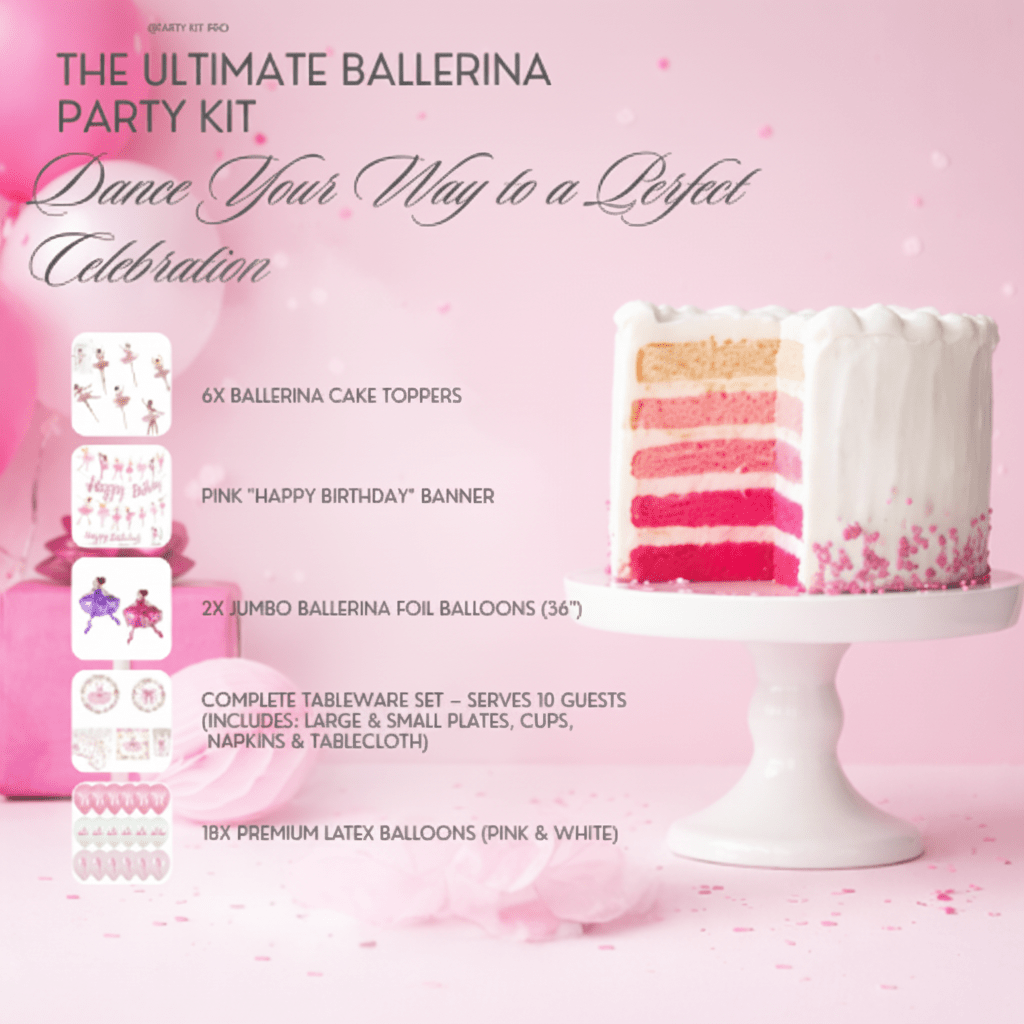 Ballerina Princess Birthday Party Kit 