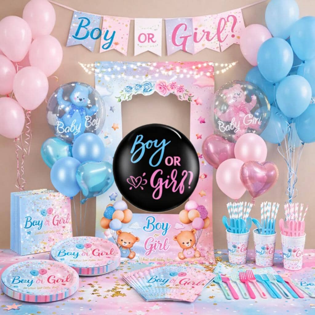 Boy or Girl Gender Reveal Party Decoration Set 