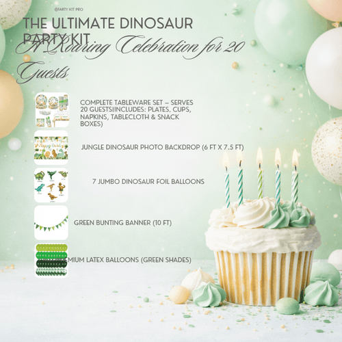 Dinosaur Birthday Party Decoration Set 