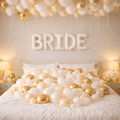 Luxury White Heart Balloon Set – Elegant Romantic Decoration 