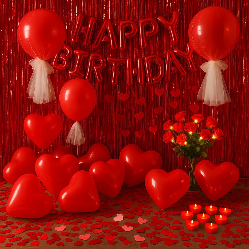 Romantic Red Birthday Set 