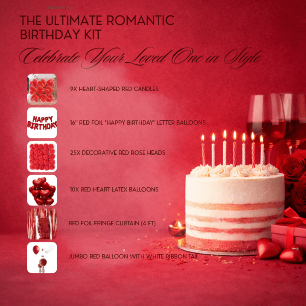 Romantic Red Birthday Set 