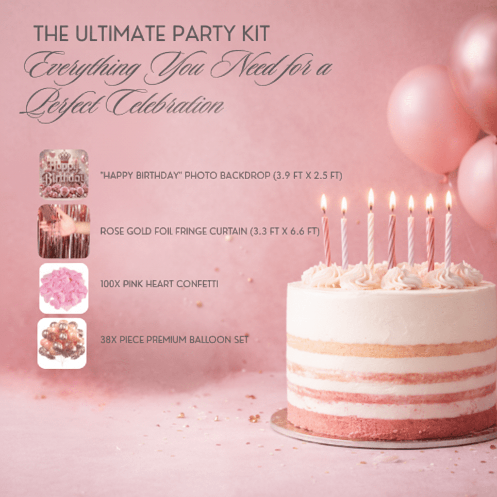 Rose Gold Birthday Dream Set 