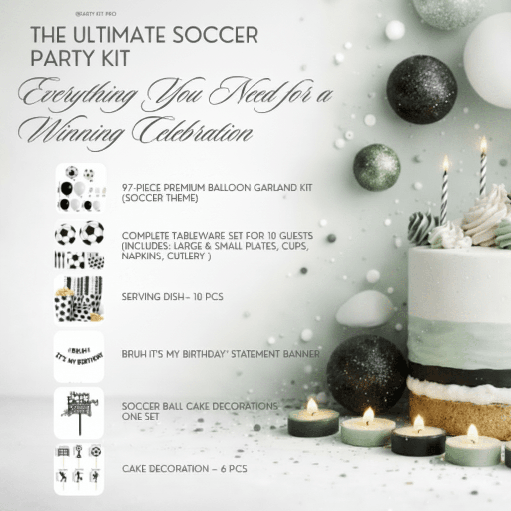 Soccer Birthday Party Decoration Set 