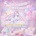 Unicorn Birthday Party Decoration Kit – Pastel Rainbow Theme 